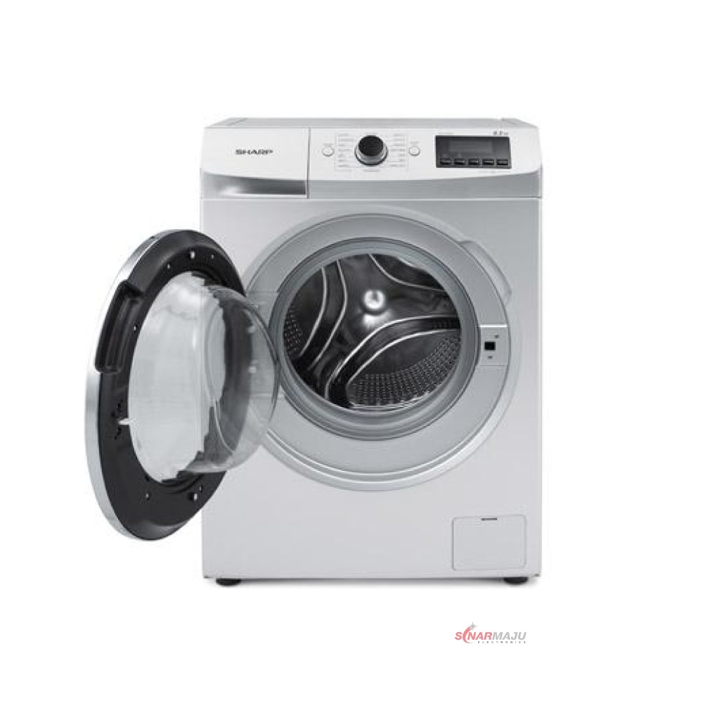 Sharp Mesin Cuci 1 Tabung 8.5 Kg Front Loading ESFL1083W